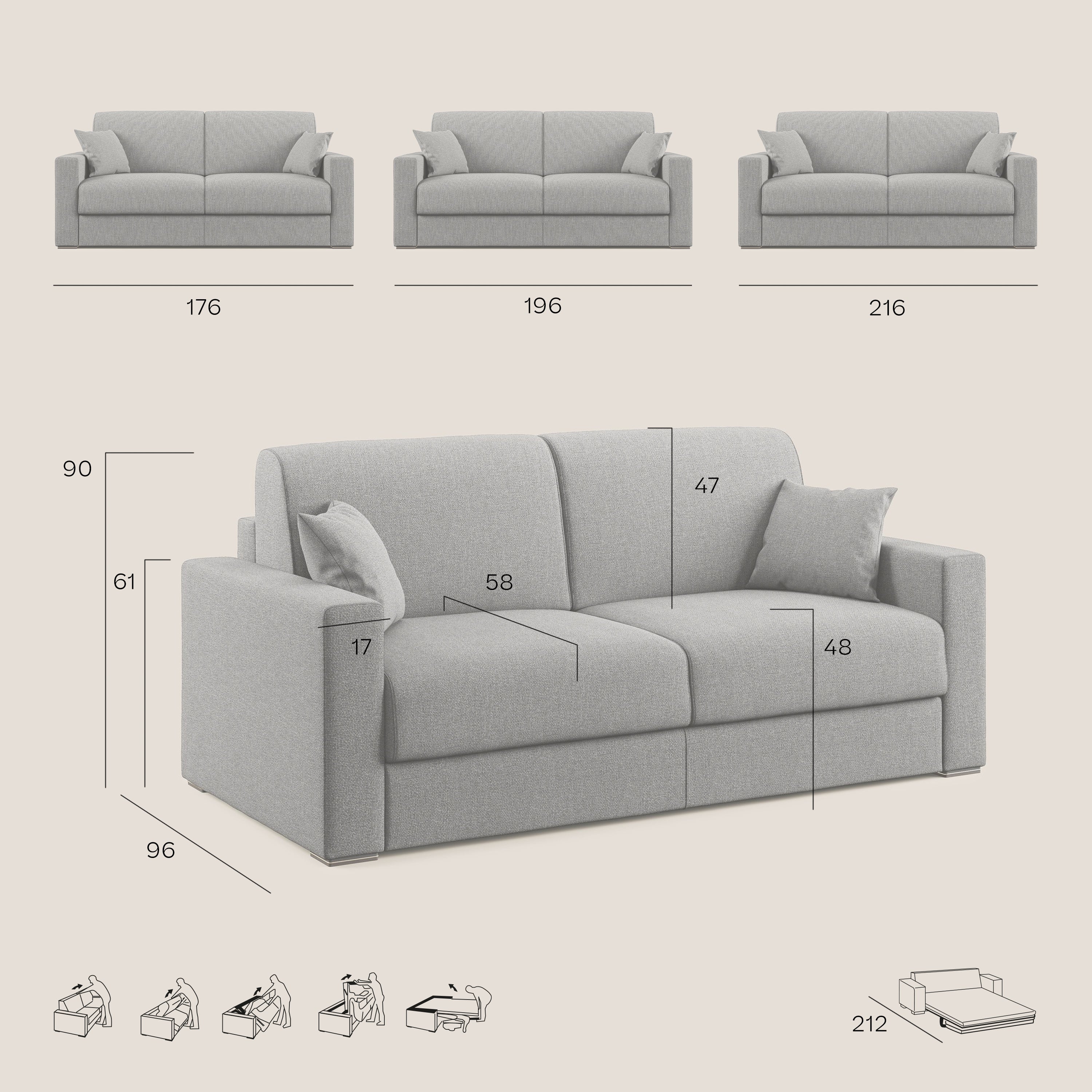 Best canapé lit convertible en tissu détachable QuickClean T08 bleu ciel - Image 8