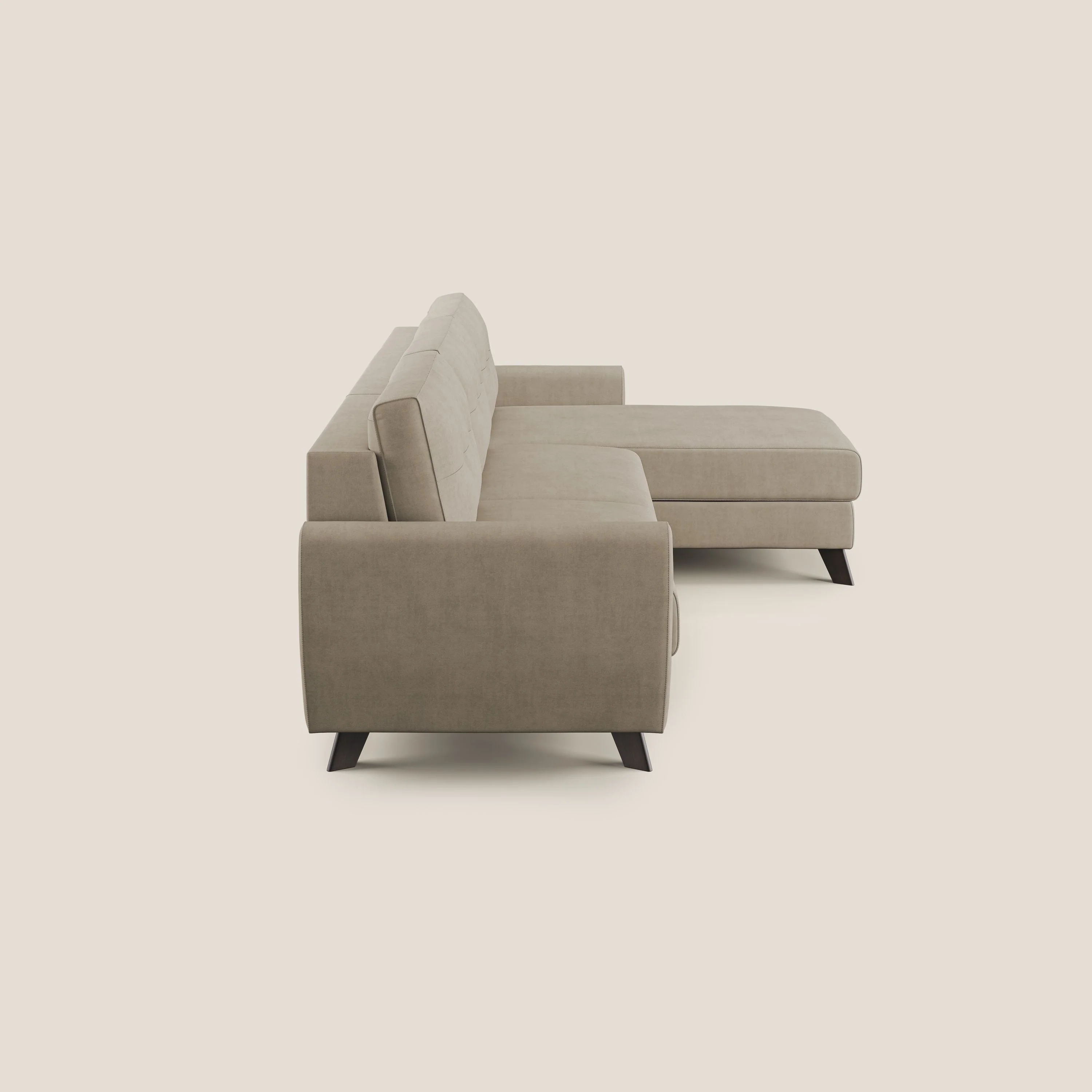 Callisto Canapé d'angle convertible en tissu doux imperméable T02 beige - Image 6