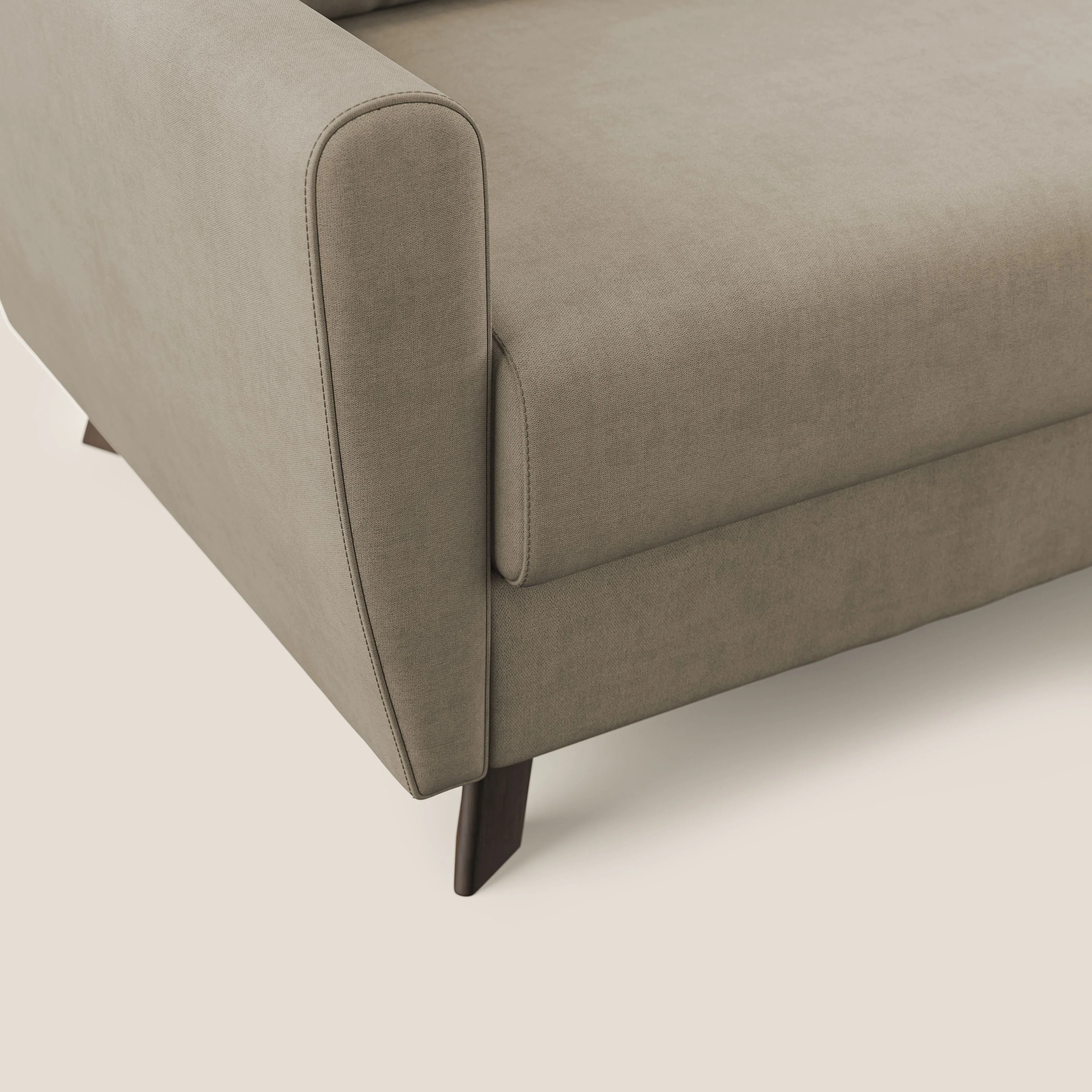 Callisto Canapé d'angle convertible en tissu doux imperméable T02 beige - Image 8