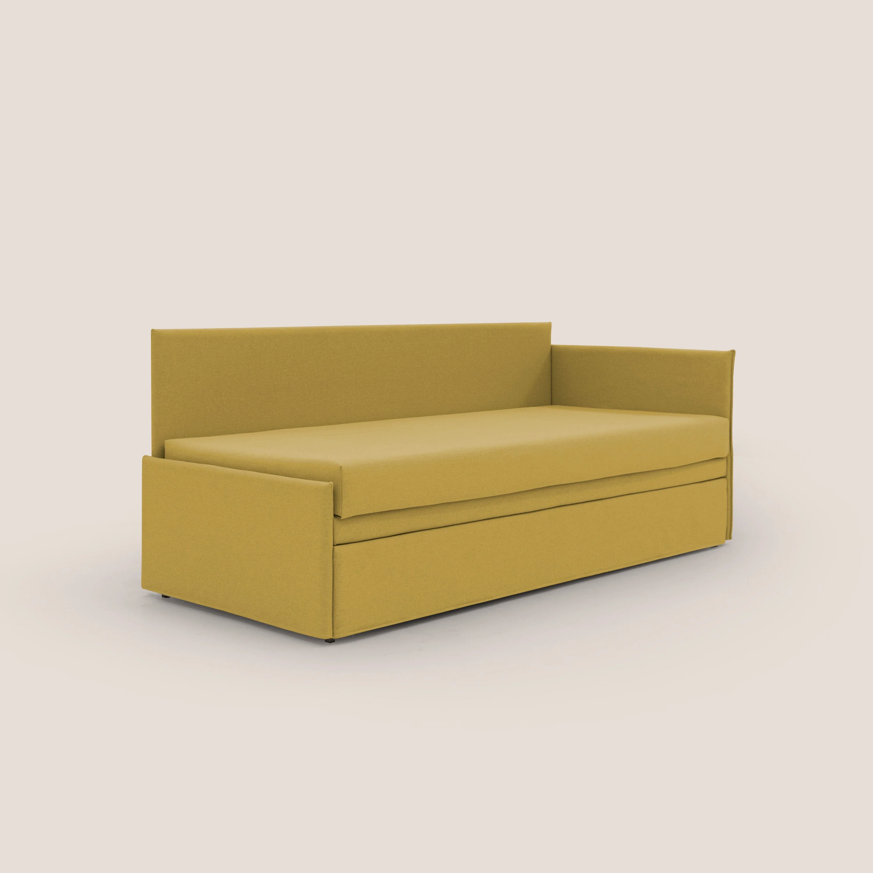 Durini Canapé duplex avec lits jumeaux et tissu effet coton imperméable T13 jaune - Image 4
