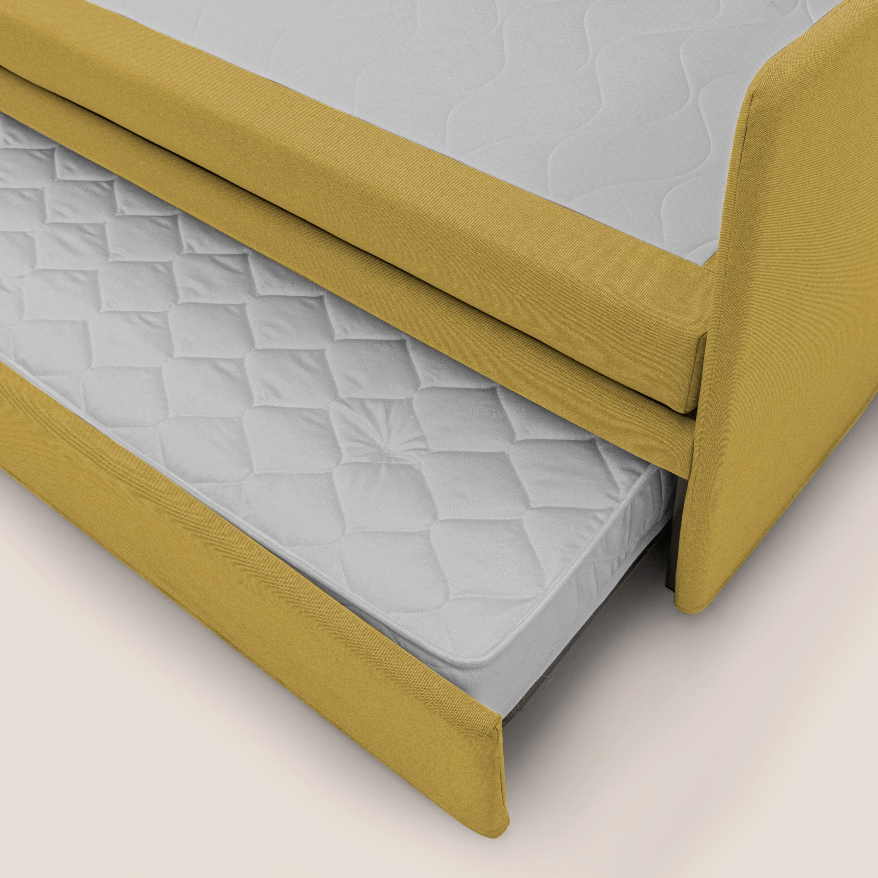 Durini Canapé duplex avec lits jumeaux et tissu effet coton imperméable T13 jaune - Image 6