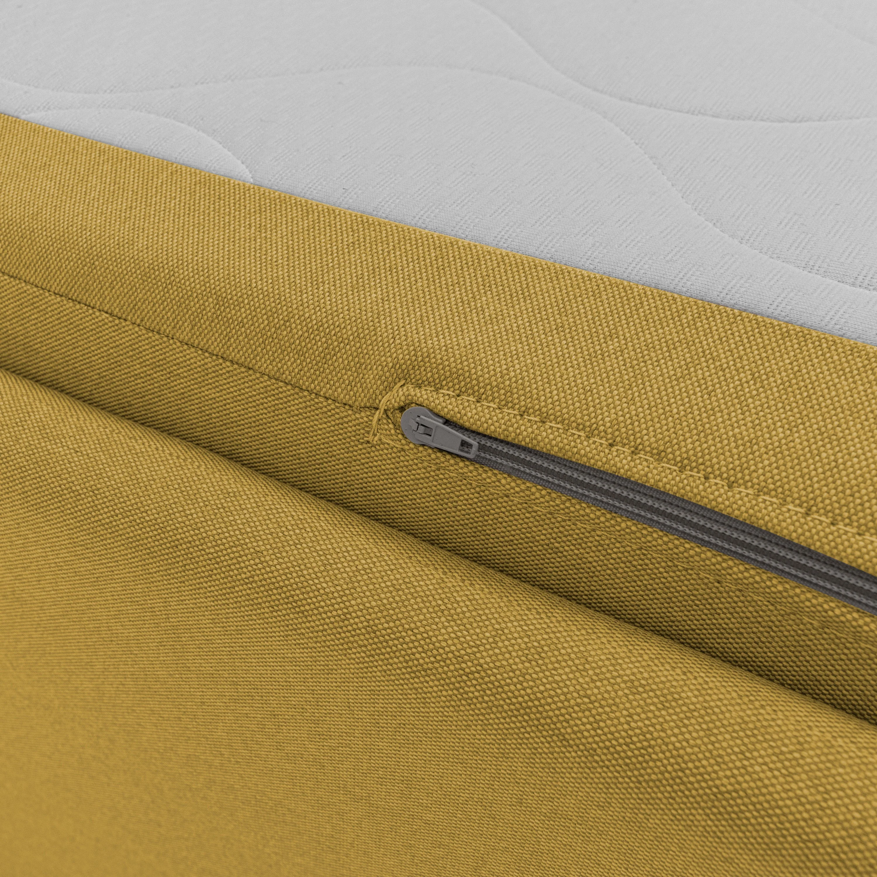 Durini Canapé duplex avec lits jumeaux et tissu effet coton imperméable T13 jaune - Image 7