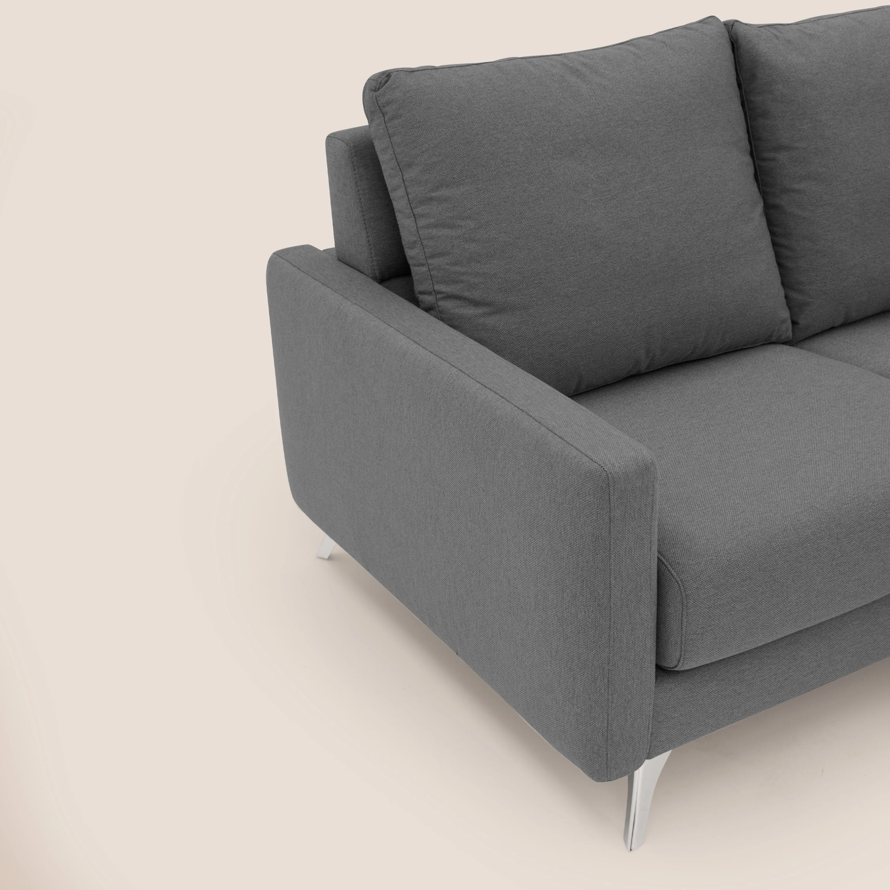 Klimt canapé avec assises coulissantes et dossier en duvet d'oie en tissu détachable T05 anthracite - Image 5