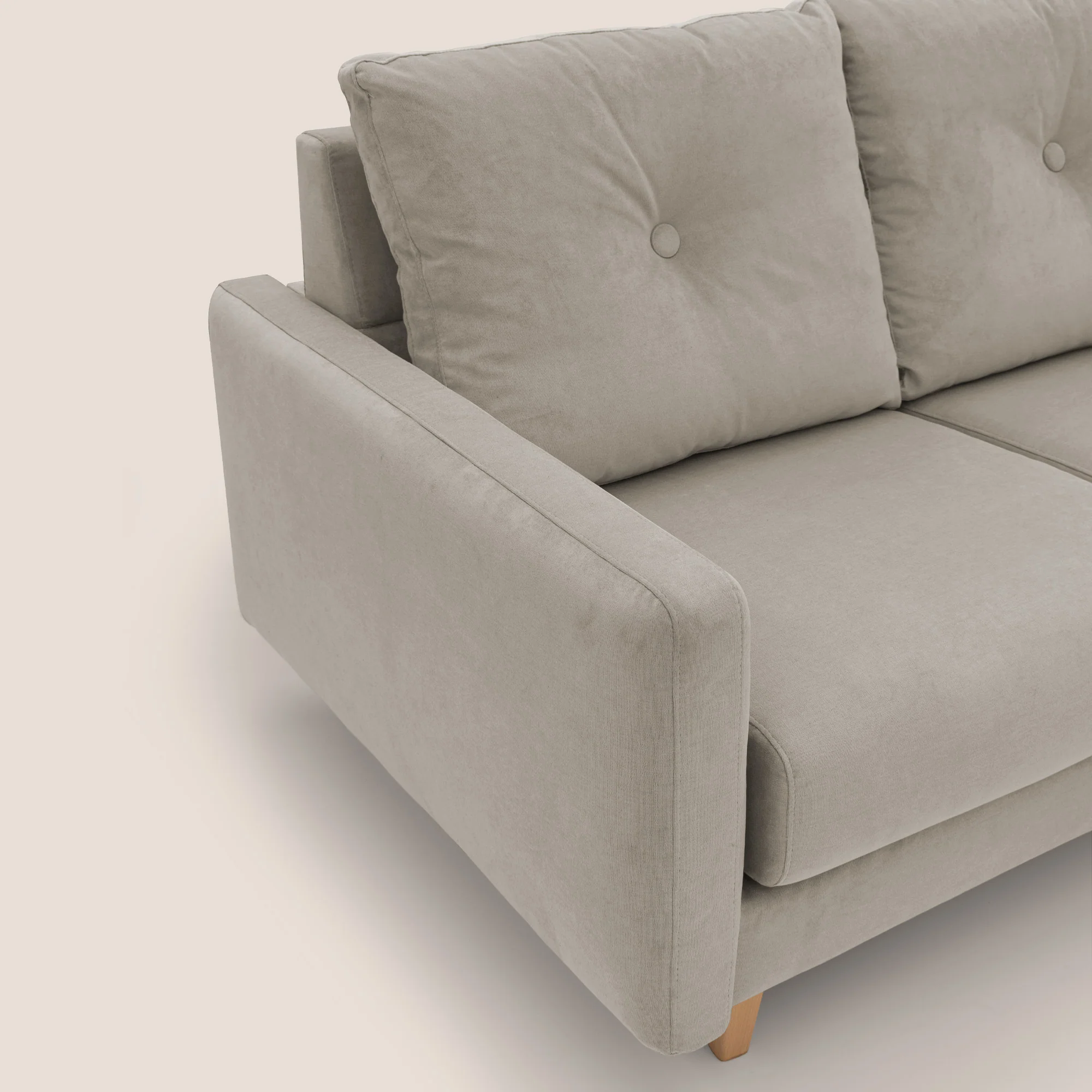 Matisse canapé 3 assises coulissantes et dossier en duvet d'oie en tissu détachable T17 beige - Image 6