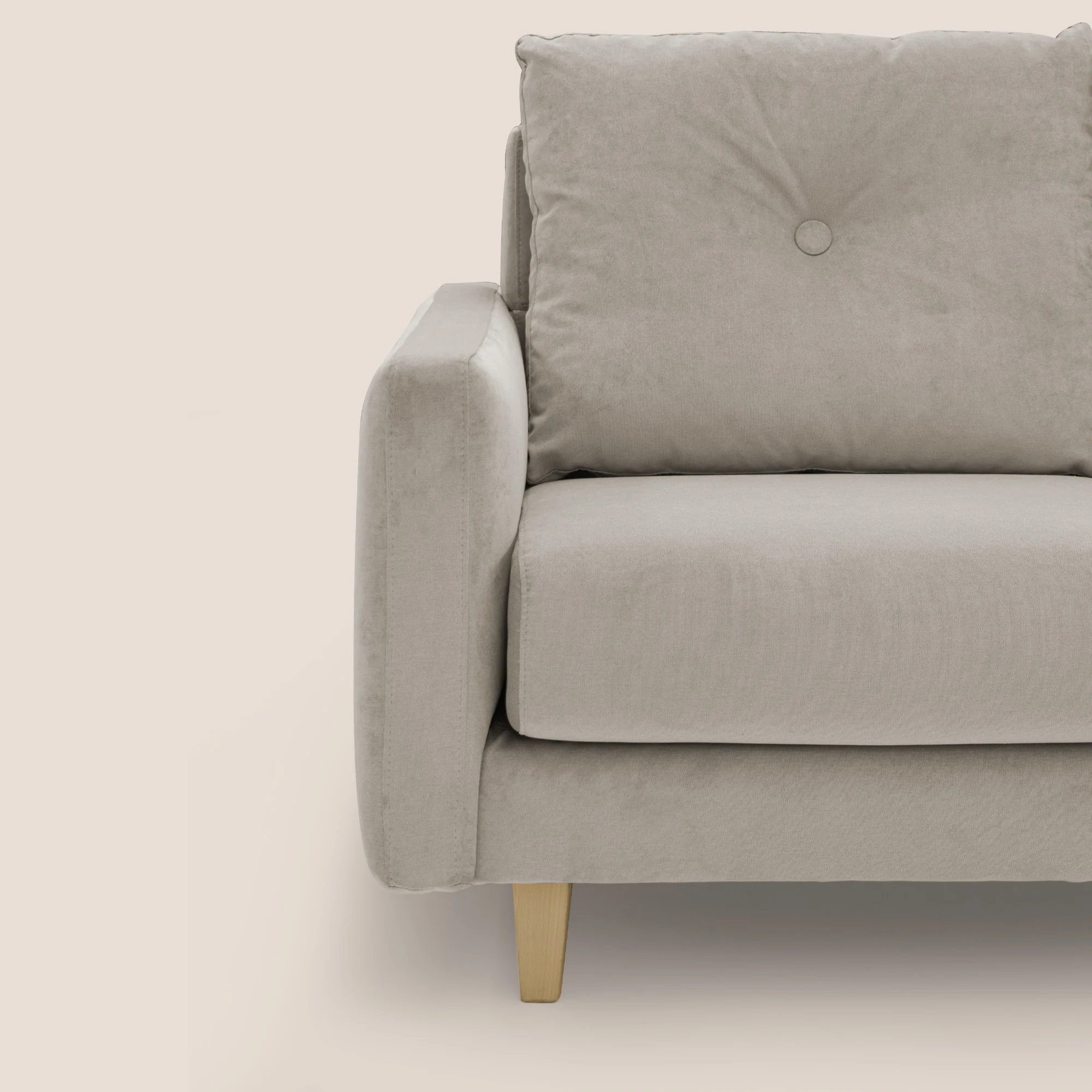 Matisse canapé 3 assises coulissantes et dossier en duvet d'oie en tissu détachable T17 beige - Image 8