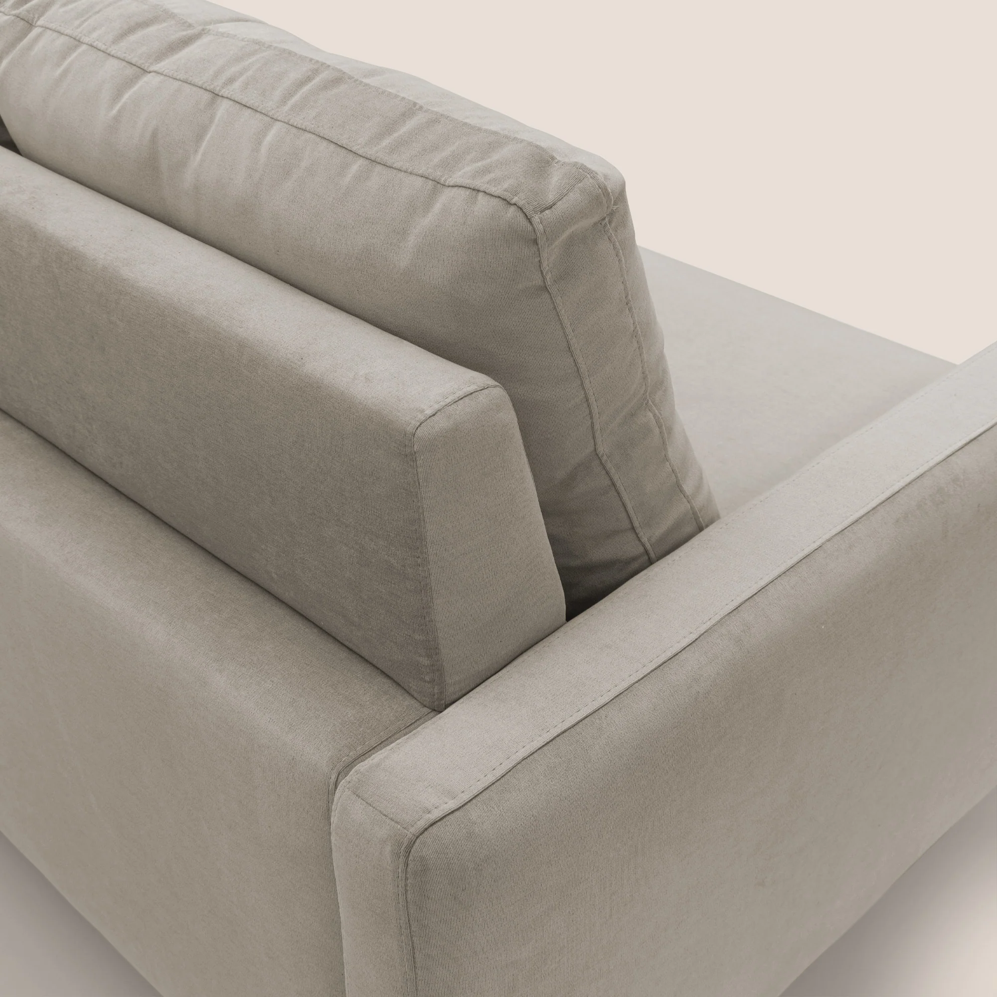 Matisse canapé 3 assises coulissantes et dossier en duvet d'oie en tissu détachable T17 beige - Image 9