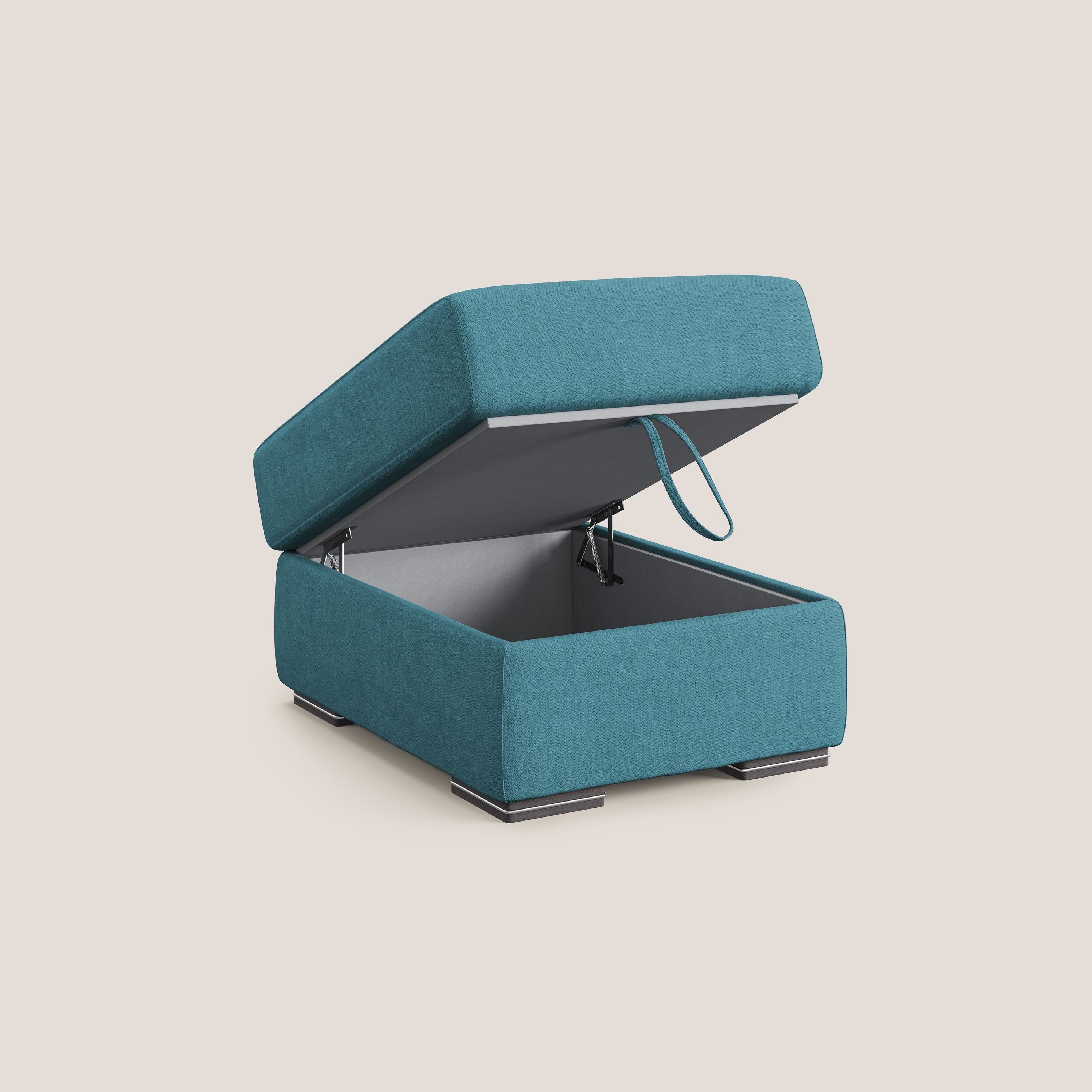 Sun pouf coffre en tissu imperméable T02 bleu ciel - Image 6